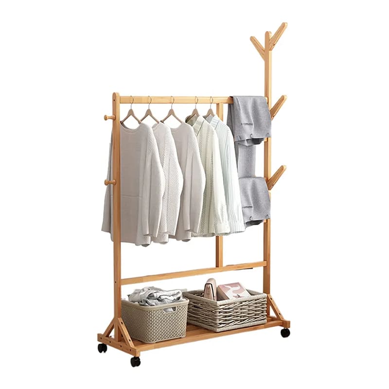 Hållbar displayoberoende hängare Finishing Living Space Bamboo Coat Hangers