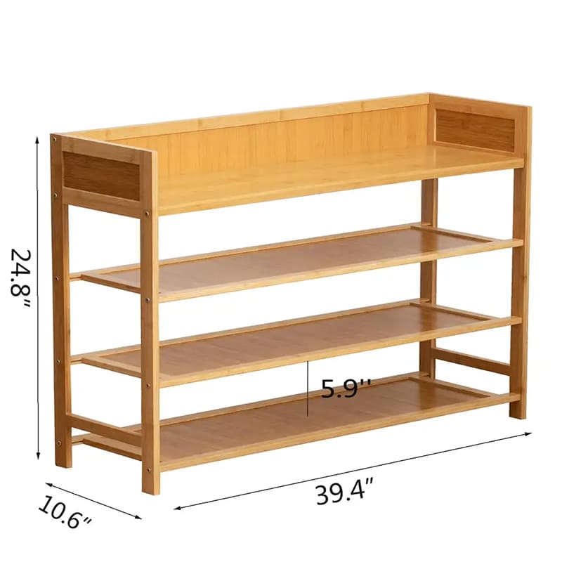 Multipurpose korridor och garderob Bambu sko rack lagring