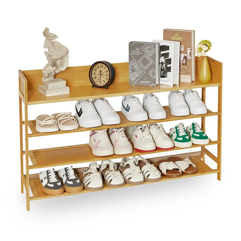 Multipurpose korridor och garderob Bambu sko rack lagring