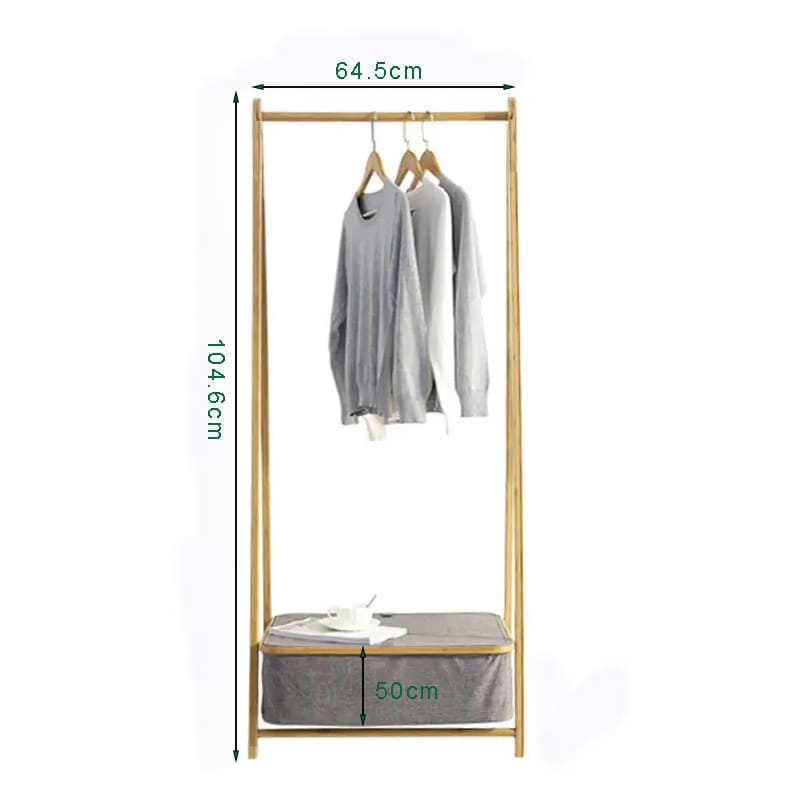 Ny design bambu hylla sängmöbler tvättkläder torkställ med förvaring hamper