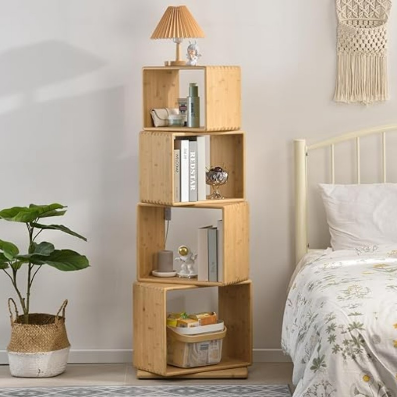 Bambu skrivbord bokhylla lagringsarrangör display hyllra rack bänkskivplattformar bok står hyllor bordsskiva bokhylla för hemmakontor
